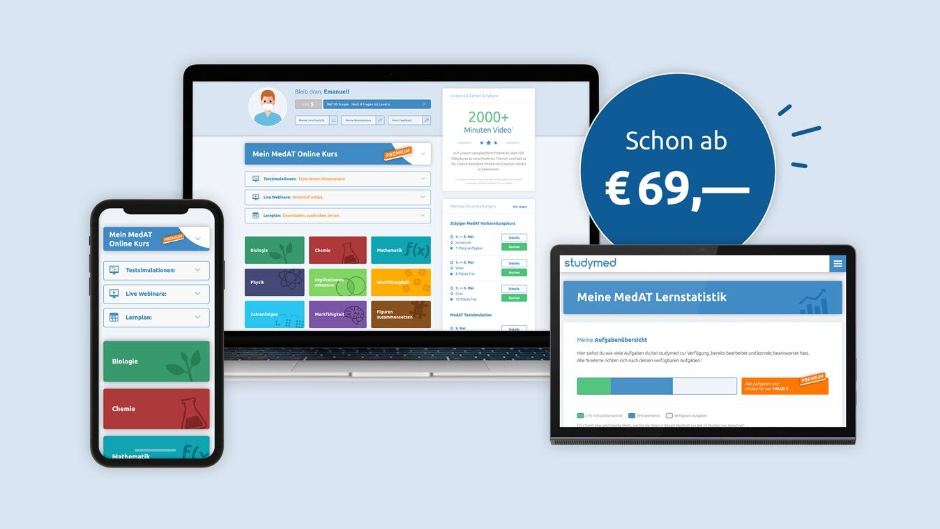 studymed - die online Lernplattform für den MedAT