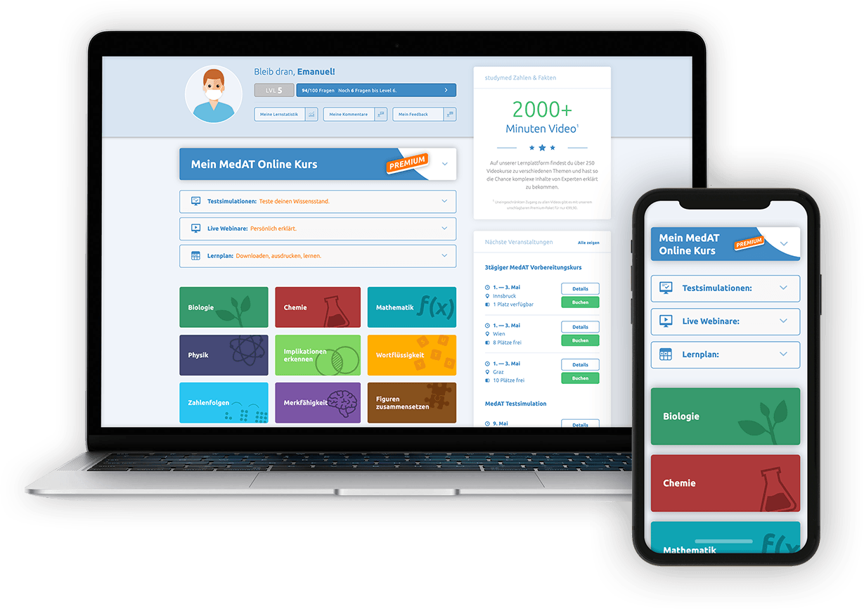 Der MedAT Onlinekurs von studymed
